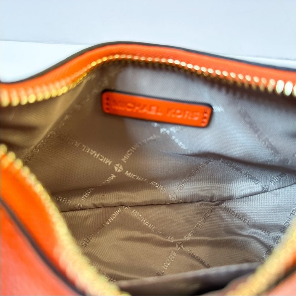 Michael Kors CORA MINI Zip Pouchette Shoulder Crossbody Bag Poppy - Picture 11 of 14